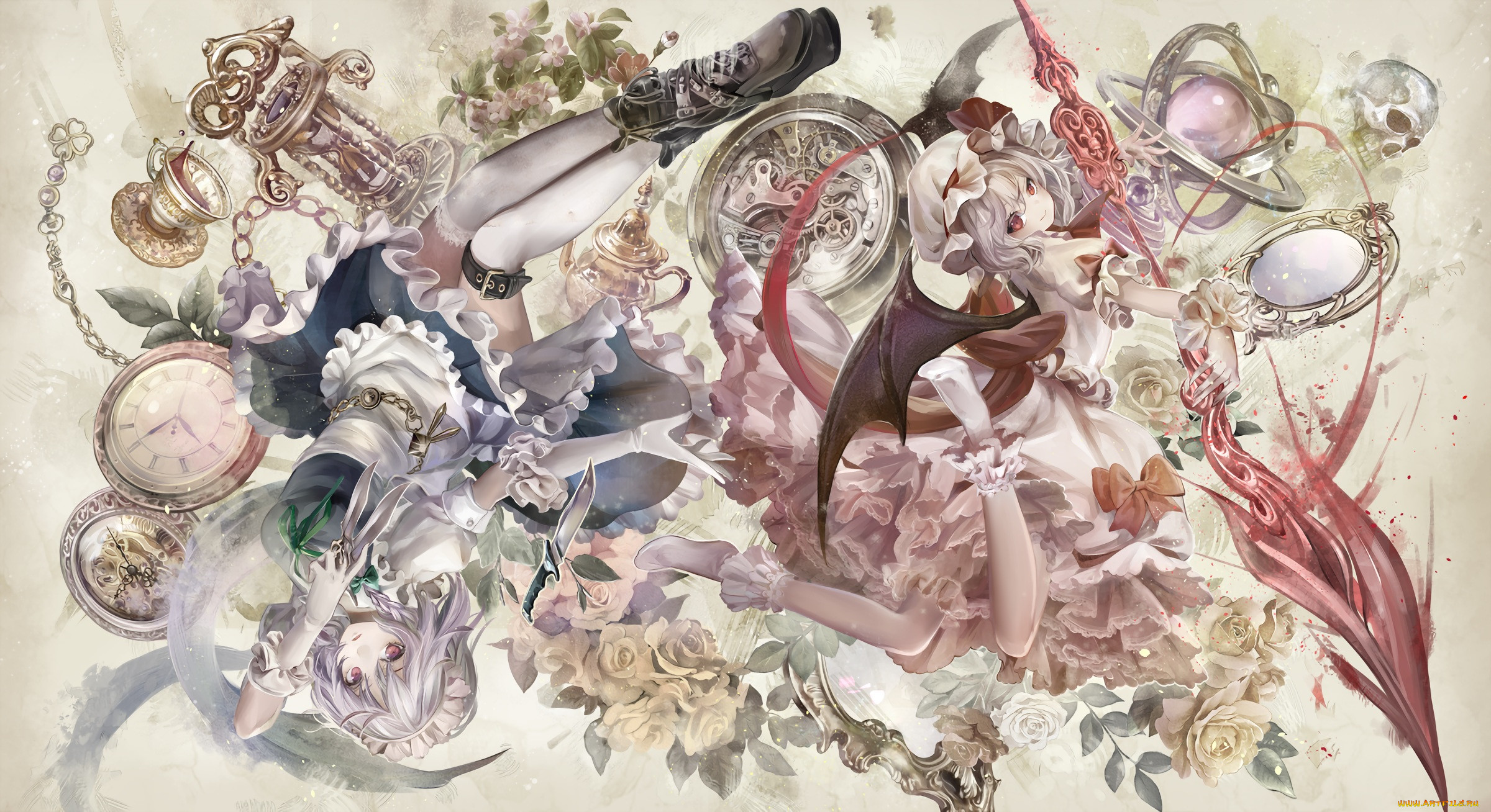 ,  afraco, , touhou, remilia, scarlet, izayoi, sakuya, afraco